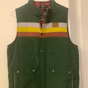 Unisex Medium Ski The East Down Vest in Vintage Colors and Flannel-Lined